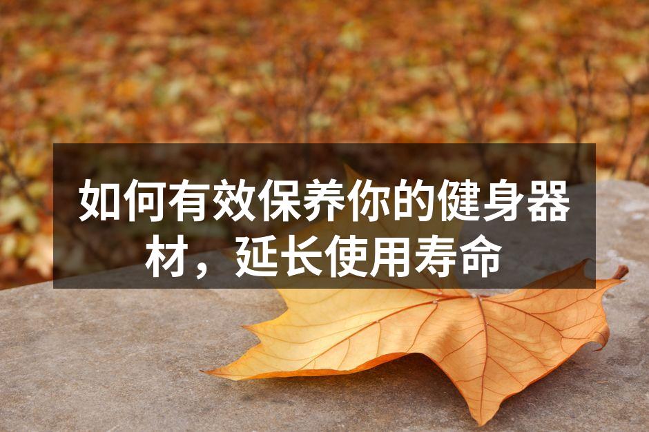 定期清洁器材，保持最佳状态